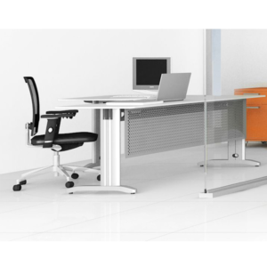 Swift executive desk and return with perforated modesty panel
