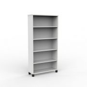 cubit bookcase 1800 white with black feet