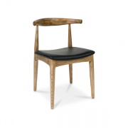 Hans-Wegner-Replica-Elbow-ash-frame-black-upholstered-seatpad-standard