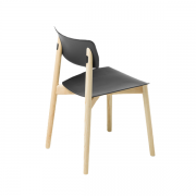 East-Black-Black-Poly-Seat-Ash-Timber-Frame