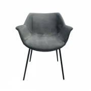 Mendoza-plush-upholstered-chair-tub-seat-front-charcoal
