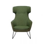 megan-black-sled-base-upholstered-in-green-front