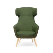 megan-timber-natural-4-leg-base-upholstered-in-green-front