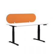 Arc-acoustic-desk-screen-bottom-mounted-in-orange