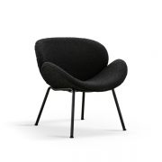 Davis-chair-black-boucle-with-black-metal-legs
