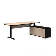 Summit-II-Executive-Desk-with-right-hand-return-black-frame-with-refined-oak