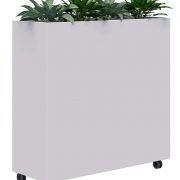 mobile planter white long