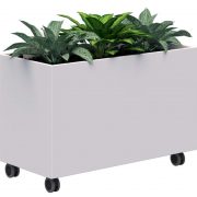mobile planter white short