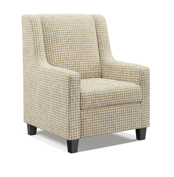 Appian chair - cream check upholstery