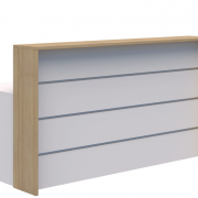 Oak and white Euro reception counter l