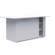 cropped white storage leaner