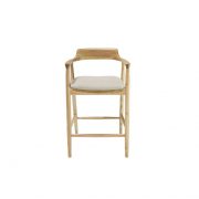 Earling Stool - Wood and Linen