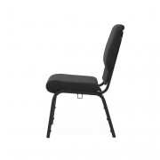 Black church chair - side