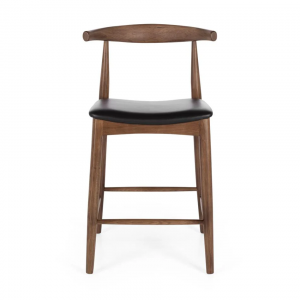 Elbow barstool - walnut, black