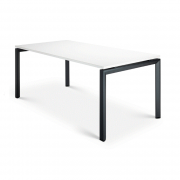 Novah meeting table - white top, black legs